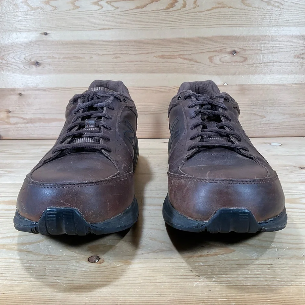 New Balance 928 Walking Shoes Men’s 14 B NARROW Brown Leather Lace Up MW928BR